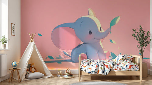 Design A0193 — Papier peint Safari Bébé Pastel — Novomur
