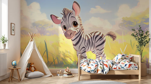 Design A0198 — Papier peint Safari Savane Aquarelle — Novomur