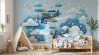 Design A0256 — Papier peint Avions et Véhicules Enfant — Novomur