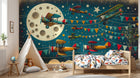 Design A0274 — Papier peint Avions et Véhicules Enfant — Novomur