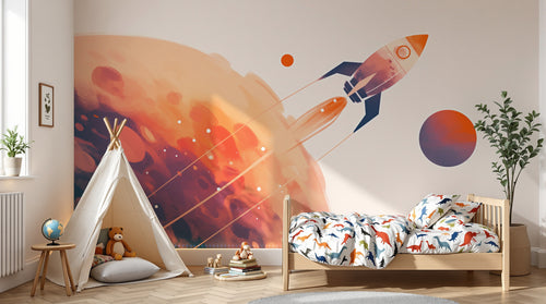 Design A0296 — Papier peint Espace Planètes Enfant — Novomur