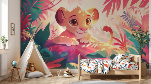 Design A0460 — Papier peint Safari Bébé Pastel — Novomur