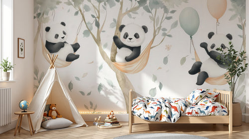 variant:A0497 | enfant_05_adventure已做 — Jungle Safari Ivoire — papier peint Novomur