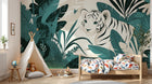 Design A0508 — Papier peint Jungle Enfant Tigre & Singes — Novomur