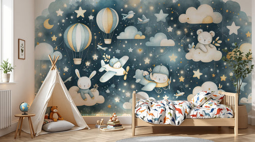 Design A0650 — Papier peint Ciel Nocturne Enfant - Collection 1 — Novomur