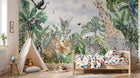 Design B004 — Papier peint Safari jungle luxuriante feuillage dense — Novomur