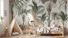 Design B006 — Papier peint Safari botanique vintage feuillage majestueux — Novomur