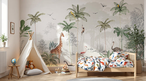Design C0942 — Papier peint Safari Jungle Animaux - Collection 2 — Novomur