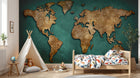 Design D0514 — Papier peint Carte du Monde Enfant — Novomur