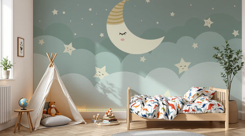 Design F0112 — Papier peint Ciel Nocturne Enfant - Collection 1 — Novomur