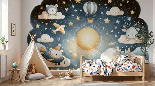 Design F0412 — Papier peint Ciel Nocturne Enfant - Collection 1 — Novomur