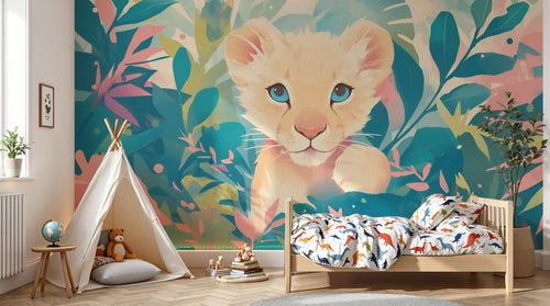 Design F0802 — Papier peint Safari Bébé Pastel — Novomur
