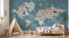 Design SD0326 — Papier peint Carte du Monde Enfant — Novomur