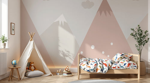 Design SL0147 — Papier peint Montagne Scandinave Enfant — Novomur