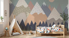 Design SL0429 — Papier peint Montagne Scandinave Enfant — Novomur