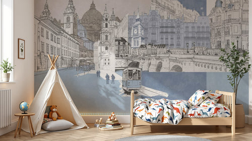 Design SL0603 — Papier peint Architecture et Villes — Novomur