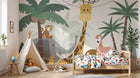 Design SL0843 — Papier peint Animaux jungle cartoon enfant stylise — Novomur