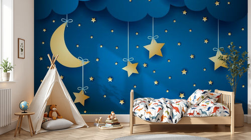 Design ZX0143 — Papier peint Ciel Nocturne Enfant - Collection 2 — Novomur