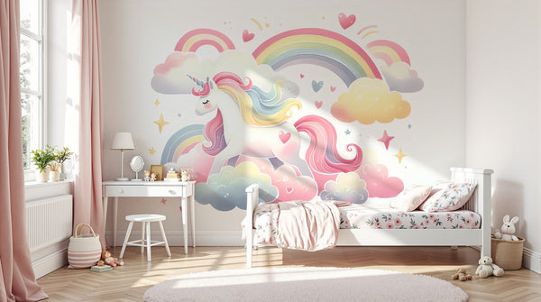 Papier peint Licorne Enfant - Sur mesure