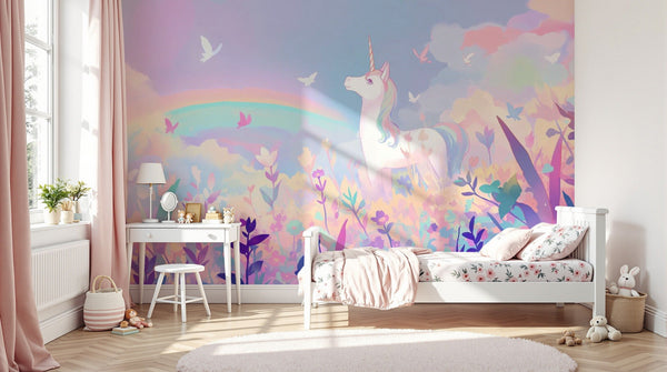 Papier peint Licorne Enfant - Sur mesure