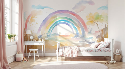Design F0082 — Papier peint Arc en Ciel Bébé - Collection 1 — Novomur