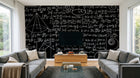 Design SL0655 — Papier peint Tableau noir formules denses craie — Novomur