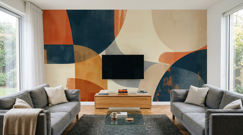 Design A0100 — Papier peint Art Abstrait Bauhaus Coloré - Collection 2 — Novomur