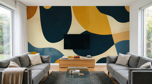 Design A0233 — Papier peint Art Abstrait Bauhaus Coloré - Collection 2 — Novomur