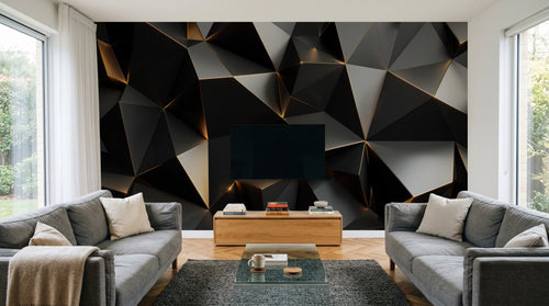 Design A0288 — Papier peint Géométrique Triangles et Losanges - Collection 1 — Novomur