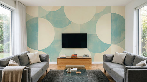 Design A0432 — Papier peint Art Abstrait Bauhaus Coloré - Collection 1 — Novomur