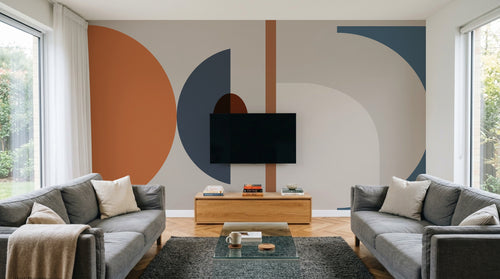 Design D0379 — Papier peint Art Abstrait Bauhaus Coloré - Collection 1 — Novomur