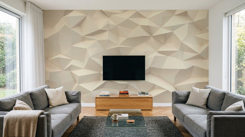 Design E0851 — Papier peint Géométrique Triangles et Losanges - Collection 1 — Novomur