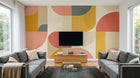 Design F0842 — Papier peint Art Abstrait Bauhaus Coloré - Collection 1 — Novomur