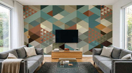 Design SD0629 — Papier peint Art Abstrait Bauhaus Coloré - Collection 2 — Novomur