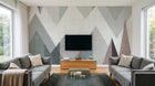 Design SK0443 — Papier peint Géométrique Triangles et Losanges - Collection 1 — Novomur