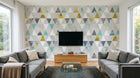 Design SK0624 — Papier peint Géométrique Triangles et Losanges - Collection 2 — Novomur