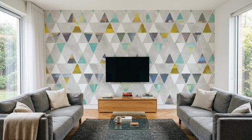 Design SK0624 — Papier peint Géométrique Triangles et Losanges - Collection 2 — Novomur
