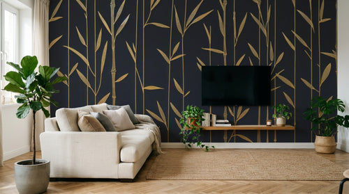 Papier peint Bambou Botanique - Sur mesure - Design F0733