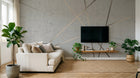 Design SL0075 — Papier peint Lignes cuivrees fond beton — Novomur