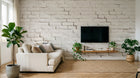 Design A0057 — Papier peint Brique Blanche — Novomur