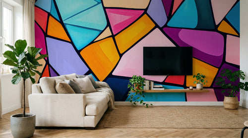 Design A0145 — Papier peint Géométrique Triangles et Losanges - Collection 2 — Novomur