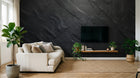 Design A0172 — Papier peint Marbre Noir et Or Luxe - Collection 1 — Novomur