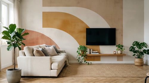 Design A0222 — Papier peint Art Abstrait Bauhaus Coloré - Collection 2 — Novomur