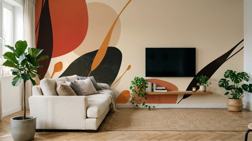 Design A0302 — Papier peint Art Abstrait Bauhaus Coloré - Collection 2 — Novomur