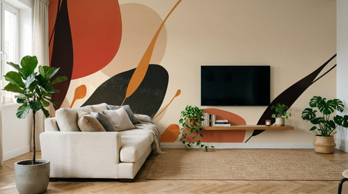 Design A0302 — Papier peint Art Abstrait Bauhaus Coloré - Collection 2 — Novomur