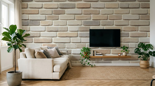 Design A0420 — Papier peint Brique Blanche — Novomur