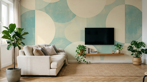 Design A0432 — Papier peint Art Abstrait Bauhaus Coloré - Collection 1 — Novomur