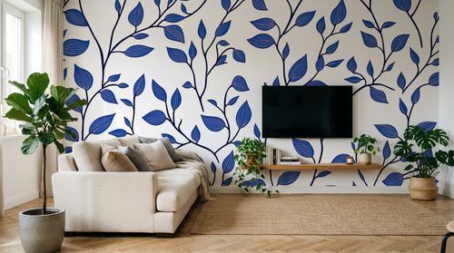Design A0443 — Papier peint Botanique Feuilles Sombres — Novomur