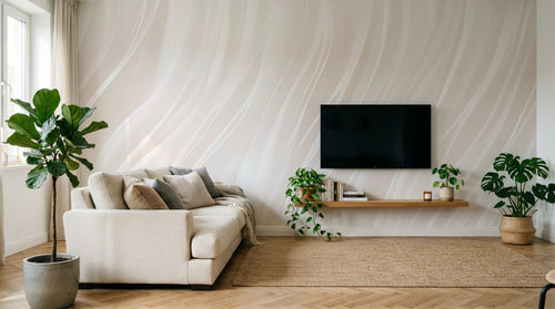 Design A0800 — Papier peint Art Abstrait Vagues et Lignes — Novomur