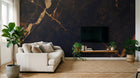 Design A0825 — Papier peint Marbre Noir et Or Luxe - Collection 1 — Novomur
